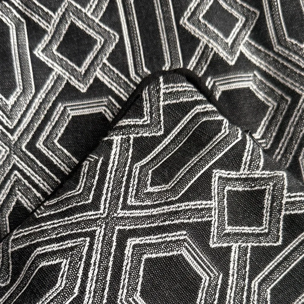 Restoration Hardware Black and Gray Geometric Pillow Cover